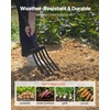 image:imageVEVOR Garden Fork 5Tine Gardening Pitchfork with Metal Handle 41 in Heavy Duty Digging Fork with Y Grip Forged Steel Spading Fork for Hay Potato Composting Transplanting Aeration5Tine