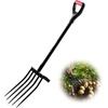 image:imageVEVOR Garden Fork 5Tine Gardening Pitchfork with Metal Handle 41 in Heavy Duty Digging Fork with Y Grip Forged Steel Spading Fork for Hay Potato Composting Transplanting Aeration5Tine