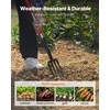 image:imageVEVOR Garden Fork 5Tine Gardening Pitchfork with Metal Handle 41 in Heavy Duty Digging Fork with Y Grip Forged Steel Spading Fork for Hay Potato Composting Transplanting Aeration4Tine