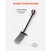 image:imageVEVOR Garden Fork 5Tine Gardening Pitchfork with Metal Handle 41 in Heavy Duty Digging Fork with Y Grip Forged Steel Spading Fork for Hay Potato Composting Transplanting Aeration5Tine