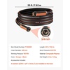 image:imageVEVOR Garden Hose 75 ft 58 Heavy Duty 4Layer Rubber Water Hose 150PSI Working amp 600PSI Burst Flexible amp Nonkink Outdoor Waterhose with 34 Fitting Lightweight Hoses for Gardening Cleaning25 ft