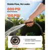 image:imageVEVOR Garden Hose 75 ft 58 Heavy Duty 4Layer Rubber Water Hose 150PSI Working amp 600PSI Burst Flexible amp Nonkink Outdoor Waterhose with 34 Fitting Lightweight Hoses for Gardening Cleaning50 ft