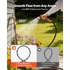 image:imageVEVOR Garden Hose 75 ft 58 Heavy Duty 4Layer Rubber Water Hose 150PSI Working amp 600PSI Burst Flexible amp Nonkink Outdoor Waterhose with 34 Fitting Lightweight Hoses for Gardening Cleaning200 ft with 10Pattern Nozzle