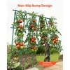 image:imageVEVOR Garden Stakes 10 Pack 937 inch Plastic Coated Metal Tomato Stakes Garden Sticks for Plants Support with Pointed End and NonSlip Bumps for Growing Climbing Plants Outdoor Vegetables12m11mm