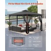 image:imageVEVOR Gazebo Netting Replacement Fit Most 10 x 10 x 65 FT Gazebo Curtain Outdoor Garden Net 4Panel Sidewall Mesh Net Patio Midge Netting with Double Zipper Canopy Screen Netting OnlyBlack