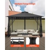 image:imageVEVOR Gazebo Netting Replacement Fit Most 10 x 10 x 65 FT Gazebo Curtain Outdoor Garden Net 4Panel Sidewall Mesh Net Patio Midge Netting with Double Zipper Canopy Screen Netting OnlyBlack