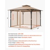 image:imageVEVOR Gazebo Netting Replacement Fit Most 10 x 10 x 65 FT Gazebo Curtain Outdoor Garden Net 4Panel Sidewall Mesh Net Patio Midge Netting with Double Zipper Canopy Screen Netting OnlyKhaki