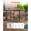 image:imageVEVOR Gazebo Netting Replacement Fit Most 10 x 10 x 65 FT Gazebo Curtain Outdoor Garden Net 4Panel Sidewall Mesh Net Patio Midge Netting with Double Zipper Canopy Screen Netting OnlyKhaki