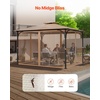 image:imageVEVOR Gazebo Netting Replacement Fit Most 10 x 10 x 65 FT Gazebo Curtain Outdoor Garden Net 4Panel Sidewall Mesh Net Patio Midge Netting with Double Zipper Canopy Screen Netting OnlyKhaki