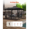 image:imageVEVOR Gazebo Netting Replacement Fit Most 10 x 10 x 65 FT Gazebo Curtain Outdoor Garden Net 4Panel Sidewall Mesh Net Patio Midge Netting with Double Zipper Canopy Screen Netting OnlyBlack