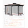 image:imageVEVOR Gazebo Netting Replacement Fit Most 10 x 10 x 65 FT Gazebo Curtain Outdoor Garden Net 4Panel Sidewall Mesh Net Patio Midge Netting with Double Zipper Canopy Screen Netting OnlyBlack