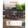 image:imageVEVOR Gazebo Netting Replacement Fit Most 10 x 10 x 65 FT Gazebo Curtain Outdoor Garden Net 4Panel Sidewall Mesh Net Patio Midge Netting with Double Zipper Canopy Screen Netting OnlyBlack