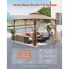 image:imageVEVOR Gazebo Netting Replacement Fit Most 10 x 10 x 65 FT Gazebo Curtain Outdoor Garden Net 4Panel Sidewall Mesh Net Patio Midge Netting with Double Zipper Canopy Screen Netting OnlyKhaki