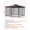 image:imageVEVOR Gazebo Netting Replacement Fit Most 10 x 10 x 65 FT Gazebo Curtain Outdoor Garden Net 4Panel Sidewall Mesh Net Patio Midge Netting with Double Zipper Canopy Screen Netting OnlyBlack