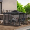 image:imageVEVOR Gazebo Netting Replacement Fit Most 10 x 10 x 65 FT Gazebo Curtain Outdoor Garden Net 4Panel Sidewall Mesh Net Patio Midge Netting with Double Zipper Canopy Screen Netting OnlyBlack