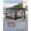 image:imageVEVOR Gazebo Netting Replacement Fit Most 10 x 10 x 65 FT Gazebo Curtain Outdoor Garden Net 4Panel Sidewall Mesh Net Patio Midge Netting with Double Zipper Canopy Screen Netting OnlyBlack