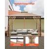 image:imageVEVOR Gazebo Netting Replacement Fit Most 10 x 10 x 65 FT Gazebo Curtain Outdoor Garden Net 4Panel Sidewall Mesh Net Patio Midge Netting with Double Zipper Canopy Screen Netting OnlyKhaki