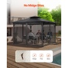 image:imageVEVOR Gazebo Netting Replacement Fit Most 10 x 10 x 65 FT Gazebo Curtain Outdoor Garden Net 4Panel Sidewall Mesh Net Patio Midge Netting with Double Zipper Canopy Screen Netting OnlyBlack