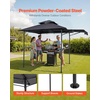 image:imageVEVOR Grill Gazebo 8 x 5 ft Outdoor BBQ Gazebo with DoubleTiered Roof PowderCoated Steel Patio Grill Shelter with 2 Side Shelves amp 8 Hooks Grilling Canopy for Patio Backyard Garden Picnic8 x 5 ft
