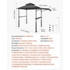 image:imageVEVOR Grill Gazebo 8 x 5 ft Outdoor BBQ Gazebo with DoubleTiered Roof PowderCoated Steel Patio Grill Shelter with 2 Side Shelves amp 8 Hooks Grilling Canopy for Patio Backyard Garden Picnic8 x 5 ft