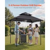 image:imageVEVOR Grill Gazebo 8 x 5 ft Outdoor BBQ Gazebo with DoubleTiered Roof PowderCoated Steel Patio Grill Shelter with 2 Side Shelves amp 8 Hooks Grilling Canopy for Patio Backyard Garden Picnic8 x 5 ft