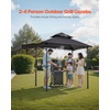 image:imageVEVOR Grill Gazebo 8 x 5 ft Outdoor BBQ Gazebo with DoubleTiered Roof PowderCoated Steel Patio Grill Shelter with 2 Side Shelves amp 8 Hooks Grilling Canopy for Patio Backyard Garden Picnic8 x 5 ft