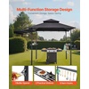 image:imageVEVOR Grill Gazebo 8 x 5 ft Outdoor BBQ Gazebo with DoubleTiered Roof PowderCoated Steel Patio Grill Shelter with 2 Side Shelves amp 8 Hooks Grilling Canopy for Patio Backyard Garden Picnic8 x 5 ft