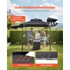 image:imageVEVOR Grill Gazebo 8 x 5 ft Outdoor BBQ Gazebo with DoubleTiered Roof PowderCoated Steel Patio Grill Shelter with 2 Side Shelves amp 8 Hooks Grilling Canopy for Patio Backyard Garden Picnic8 x 5 ft
