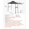 image:imageVEVOR Grill Gazebo 8 x 5 ft Outdoor BBQ Gazebo with DoubleTiered Roof PowderCoated Steel Patio Grill Shelter with 2 Side Shelves amp 8 Hooks Grilling Canopy for Patio Backyard Garden Picnic8 x 5 ft