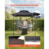 image:imageVEVOR Grill Gazebo 8 x 5 ft Outdoor BBQ Gazebo with DoubleTiered Roof PowderCoated Steel Patio Grill Shelter with 2 Side Shelves amp 8 Hooks Grilling Canopy for Patio Backyard Garden Picnic8 x 5 ft