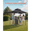 image:imageVEVOR Grill Gazebo 8 x 5 ft Outdoor BBQ Gazebo with DoubleTiered Roof PowderCoated Steel Patio Grill Shelter with 2 Side Shelves amp 8 Hooks Grilling Canopy for Patio Backyard Garden Picnic8 x 5 ft