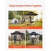 image:imageVEVOR Grill Gazebo 8 x 5 ft Outdoor BBQ Gazebo with DoubleTiered Roof PowderCoated Steel Patio Grill Shelter with 2 Side Shelves amp 8 Hooks Grilling Canopy for Patio Backyard Garden Picnic8 x 5 ft