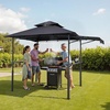 image:imageVEVOR Grill Gazebo 8 x 5 ft Outdoor BBQ Gazebo with DoubleTiered Roof PowderCoated Steel Patio Grill Shelter with 2 Side Shelves amp 8 Hooks Grilling Canopy for Patio Backyard Garden Picnic8 x 5 ft