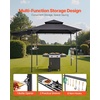 image:imageVEVOR Grill Gazebo 8 x 5 ft Outdoor BBQ Gazebo with DoubleTiered Roof PowderCoated Steel Patio Grill Shelter with 2 Side Shelves amp 8 Hooks Grilling Canopy for Patio Backyard Garden Picnic8 x 5 ft