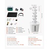 image:imageVEVOR Hydroponic Tower 30 Pods 6 Tiers Hydroponics Growing System Kit with App Control Vertical Home Garden with 20L Water Tank amp Pump Planter Germination Kit for Indoor Herbs Fruits VegetablesPro6 Tiers30 PodsNo Grow Light