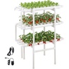 image:imageVEVOR Hydroponics Growing System Kit 3Tier 90 Sites UPVC Pipe Hydroponic Grow Kit with Timed Irrigation Sun amp Light Blocking Pipes Indoor Home Garden Vegetable Planting Grow Kits for Fruit HerbBlack  White  Premium Version