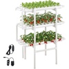 image:imageVEVOR Hydroponics Growing System Kit 3Tier 90 Sites UPVC Pipe Hydroponic Grow Kit with Timed Irrigation Sun amp Light Blocking Pipes Indoor Home Garden Vegetable Planting Grow Kits for Fruit HerbBlack  White  Premium Version