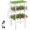 image:imageVEVOR Hydroponics Growing System Kit 3Tier 90 Sites UPVC Pipe Hydroponic Grow Kit with Timed Irrigation Sun amp Light Blocking Pipes Indoor Home Garden Vegetable Planting Grow Kits for Fruit HerbWhite  Standard Version