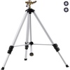 image:imageVEVOR Impact Sprinkler on Tripod Base Heavy Duty Tripod Sprinklers with Brass Head amp 34 Connector 360 Degree Large Area Coverage Irrigation Sprinkler Adjustable Heights for Yard Green1PC