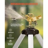image:imageVEVOR Impact Sprinkler on Tripod Base Heavy Duty Tripod Sprinklers with Brass Head amp 34 Connector 360 Degree Large Area Coverage Irrigation Sprinkler Adjustable Heights for Yard Green1PC