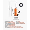 image:imageVEVOR Industrial Concrete Sprayer with Wheeled Cart 35 Gallon Stainless Steel Sprayer Heavy Duty TriPoxy Pump Sprayers 205Wand 48 amp 120Hoses 2 Brass Nozzles for Construction Lawn amp Garden35 Gal with Cart