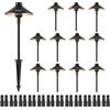 image:imageVEVOR Landscape Lighting 6W Low Voltage LED Landscape Lights IP66 Waterproof Landscape Spotlights Yard Lawn Garden Pathway Outdoor Lights 12V 24V 450LM Warm White 3000K 12 Pack with ConnectorsOutdoorWalkway Lights
