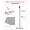 image:imageVEVOR Landscape Rake 36 Head Aluminum Lake Weed Rake with 75 Long Handle for Loosening Soil Lawn Care Weeding Lake Garden Silver60 inch