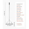 image:imageVEVOR Landscape Rake 36 Head Aluminum Lake Weed Rake with 75 Long Handle for Loosening Soil Lawn Care Weeding Lake Garden Silver60 inch