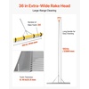 image:imageVEVOR Landscape Rake 36 inch Wide Head 102 inch Handle Large Heavy Duty Aluminum Landscaping Leaf Rake Tool Asphalt Level for Loosening Soil Garden amp Yard Pond Gravel amp Beach Lawn Care 52ft Rope133 inch