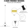 image:imageVEVOR Landscape Rake 36 inch Wide Head 102 inch Handle Large Heavy Duty Aluminum Landscaping Leaf Rake Tool Asphalt Level for Loosening Soil Garden amp Yard Pond Gravel amp Beach Lawn Care 52ft Rope10236 inch