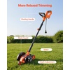 image:imageVEVOR Lawn Edger 88 inch Blade 20V Battery Powered Cordless Edger Lawn Tool with 3Position Blade Depth 4000 mAh Battery and Charger Included for Lawns Driveways Yards and Sidewalk Edges8 inches