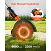 image:imageVEVOR Lawn Edger 88 inch Blade 20V Battery Powered Cordless Edger Lawn Tool with 3Position Blade Depth 4000 mAh Battery and Charger Included for Lawns Driveways Yards and Sidewalk Edges88 inches