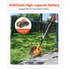 image:imageVEVOR Lawn Edger 88 inch Blade 20V Battery Powered Cordless Edger Lawn Tool with 3Position Blade Depth 4000 mAh Battery and Charger Included for Lawns Driveways Yards and Sidewalk Edges9 inches