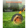 image:imageVEVOR Lawn Edger 88 inch Blade 20V Battery Powered Cordless Edger Lawn Tool with 3Position Blade Depth 4000 mAh Battery and Charger Included for Lawns Driveways Yards and Sidewalk Edges9 inches